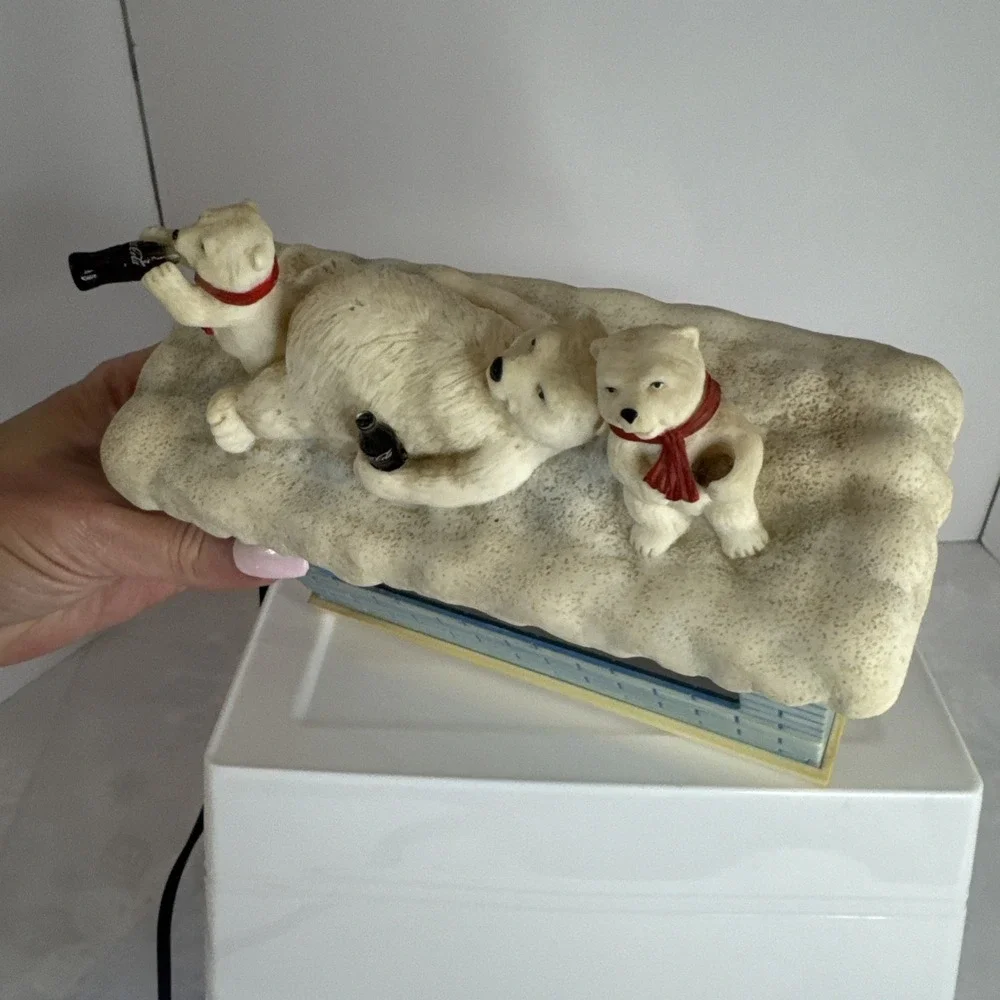 Vintage‎ 1999 Coca Cola Polar Bears Alarm Clock Read